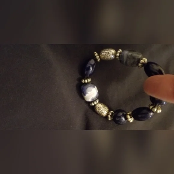 Bundle- Navy blue bracelet and summer skirt with top. Bundle style together. - Picture 1 of 3